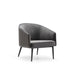 Whiteline Modern Boston Dark Grey Velvet Accent Chair