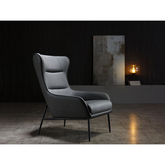 Whiteline Modern Wyatt Faux Leather Accent Chair