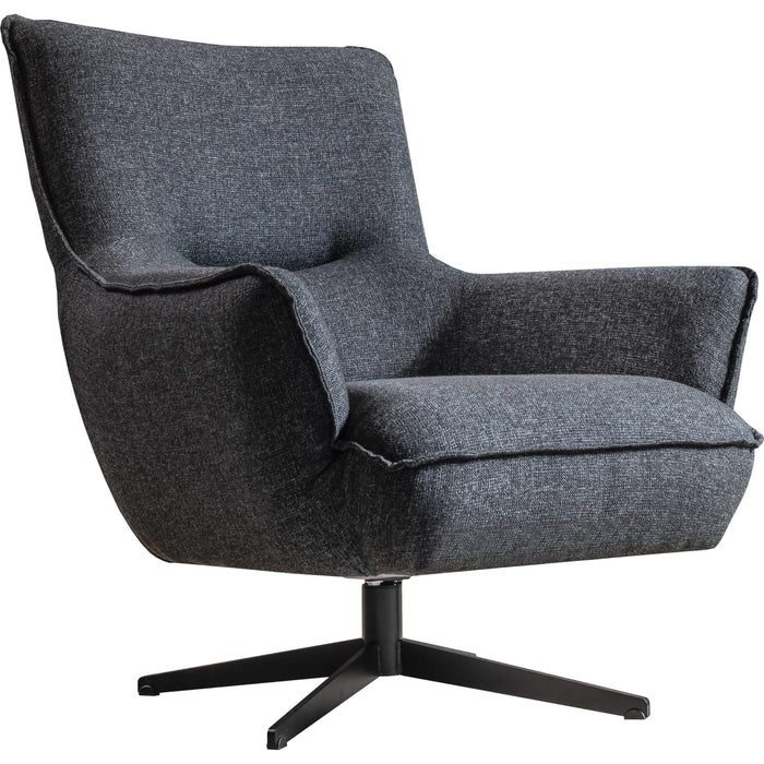 Whiteline Modern Fatsa Dark Grey Fabric Swivel Chair