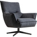 Whiteline Modern Fatsa Dark Grey Fabric Swivel Chair