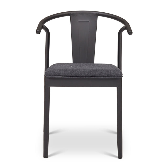 Urbia Modern Edison Arm Black Chair (Set of 2)