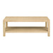 Providence Rafia Rectangle Wood Coffee Table Crestview Collection