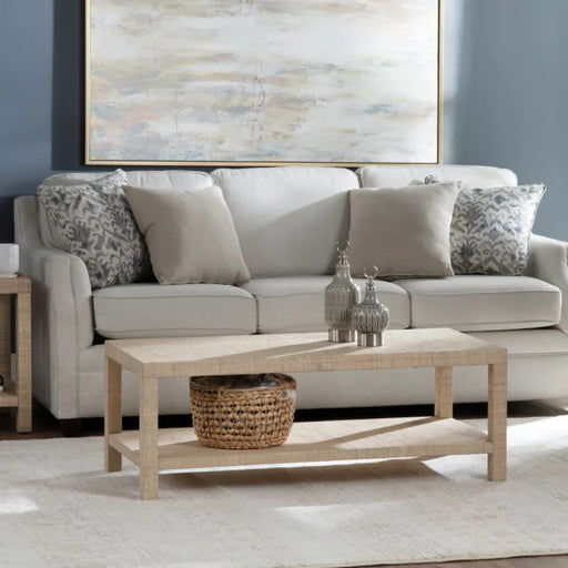 Providence Rafia Rectangle Wood Coffee Table Crestview Collection