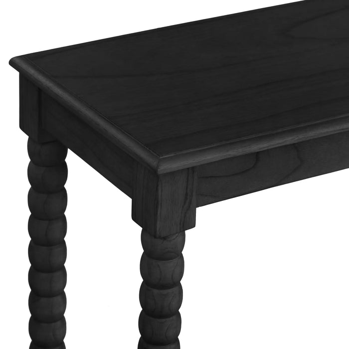 Meridian Dark Wood Rustic Console Table Crestview Collection