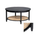 Port Royal Round Wood Rustic Coffee Table Crestview Collection