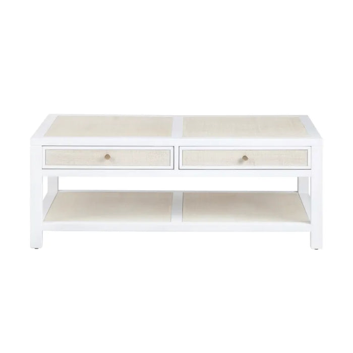 Sandy 2-Drawer Solid Wood Coffee Table Crestview Collection