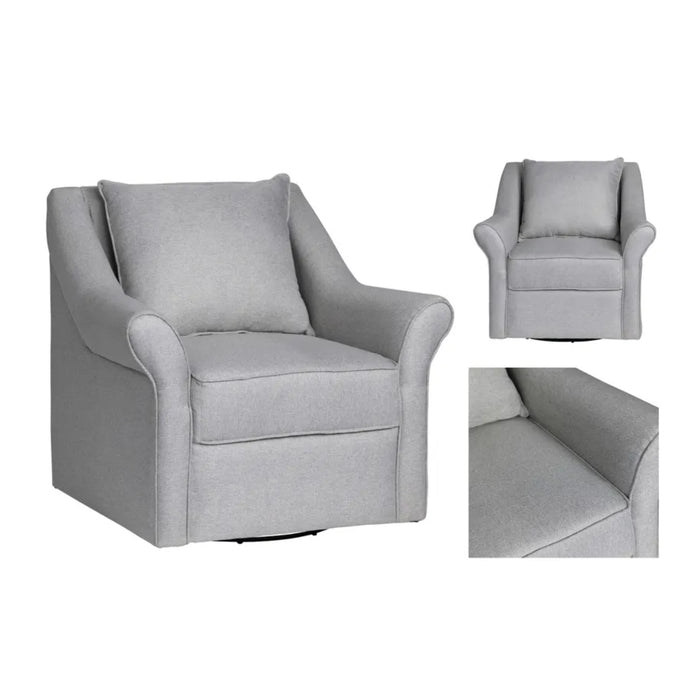 Lars Swivel Fabric Upholstered Accent Armchair Crestview Collection