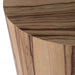 Limba Round Wood Drum End Table Crestview Collection