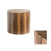 Limba Round Wood Drum End Table Crestview Collection