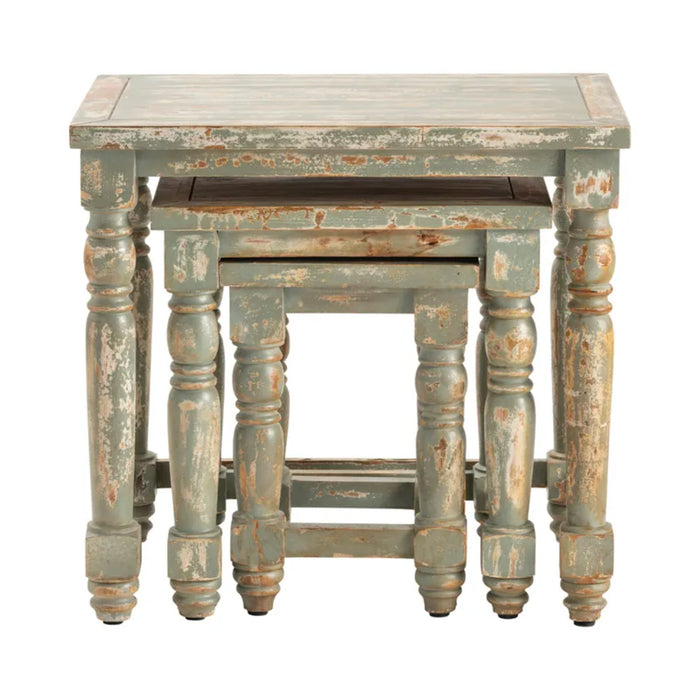 Ishana Rectangle Rustic Nesting Accent Table Set Crestview Collection