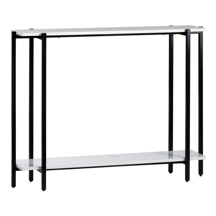 Teeter White Marble Storage Console Table Crestview Collection