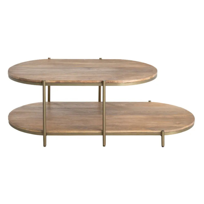 Rockwell Oval Mid-Century Coffee Table Crestview Collection