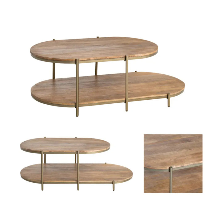 Rockwell Oval Mid-Century Coffee Table Crestview Collection