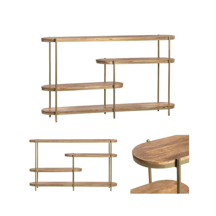 Rockwell Mango Wood Storage Console Table Crestview Collection