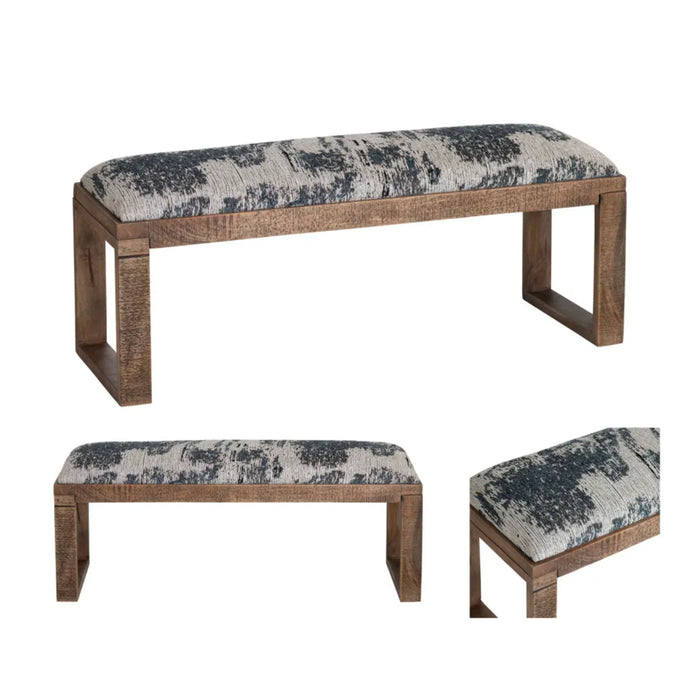 Anthropology Modern Rectangle Fabric Bench Ottoman Crestview Collection