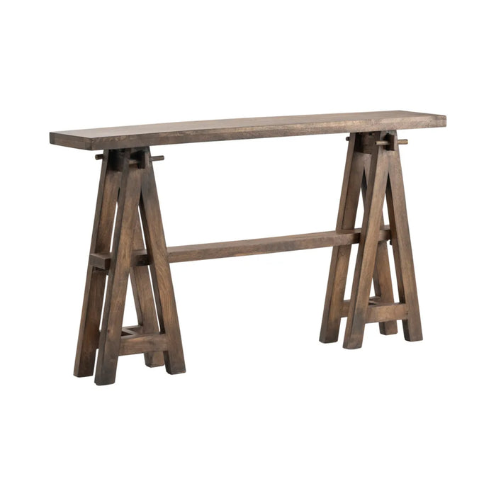 Landau Mango Wood Shelf Console Table Crestview Collection