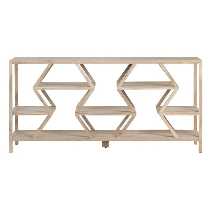 Thatcher Mango Wood Shelf Console Table Crestview Collection