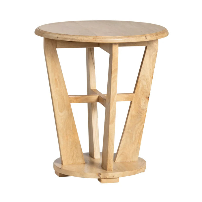 Roswell Round Mango Wood End Table Crestview Collection