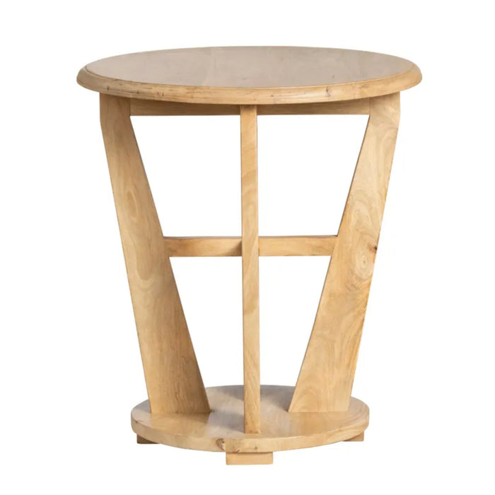 Roswell Round Mango Wood End Table Crestview Collection