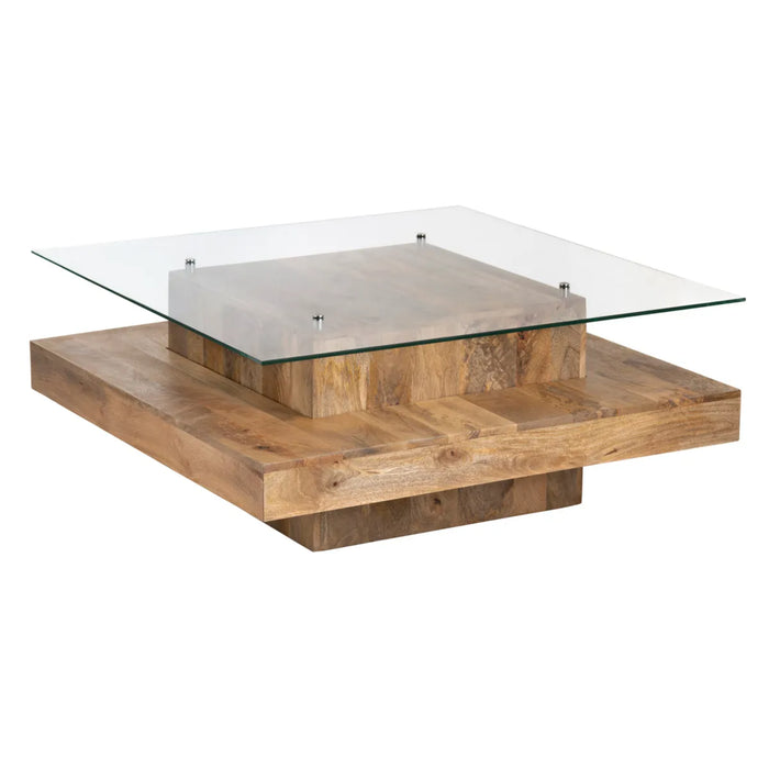 Monaco Square Glass Coffee Table Crestview Collection