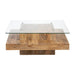 Monaco Square Glass Coffee Table Crestview Collection