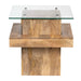 Monaco Square Glass End Table Crestview Collection