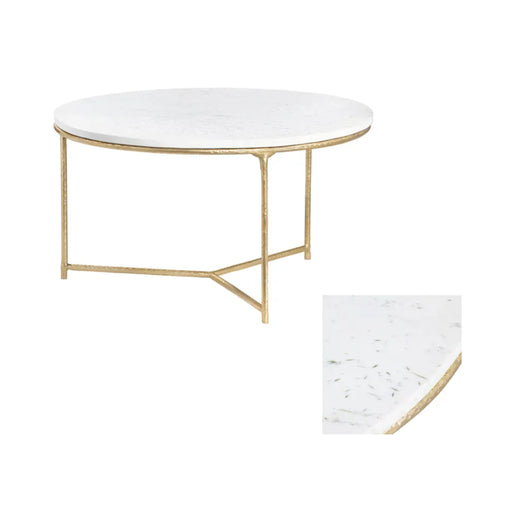 Athens Round Marble Coffee Table Crestview Collection