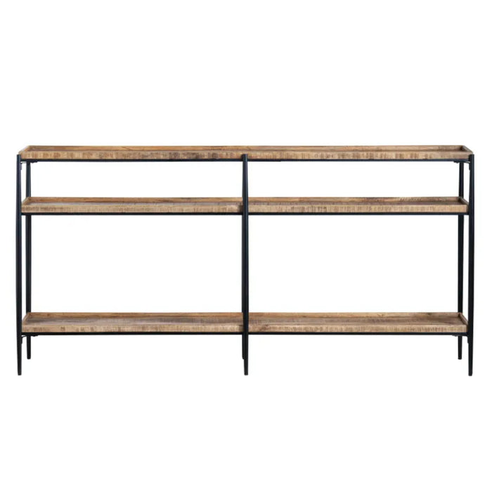 Washburne Rectangle Wood Rustic Console Table Crestview Collection