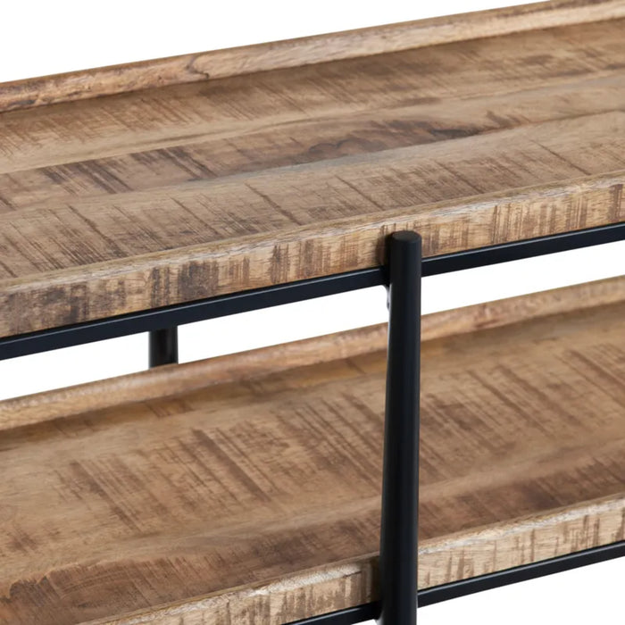 Washburne Rectangle Wood Rustic Console Table Crestview Collection