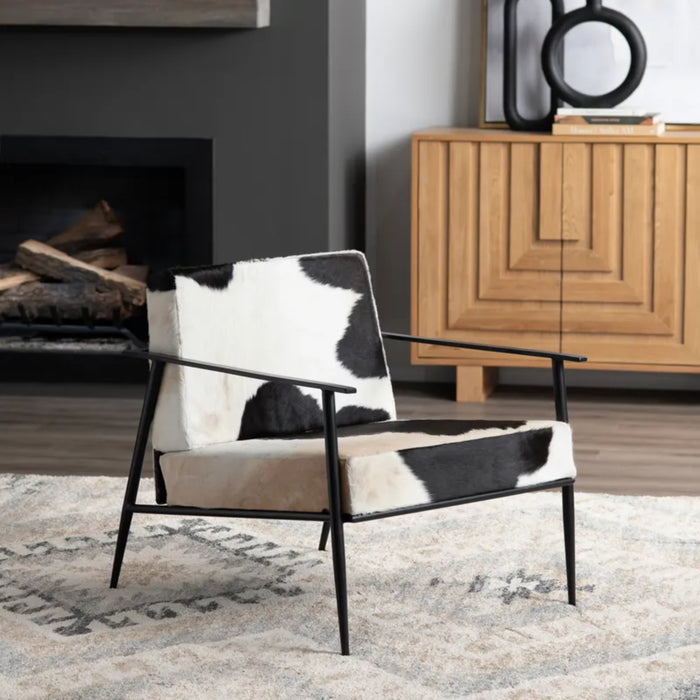 Zara Mid-Century Fabric Accent Armchair Crestview Collection