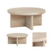 Mercer Round Wood Rustic Coffee Table Crestview Collection