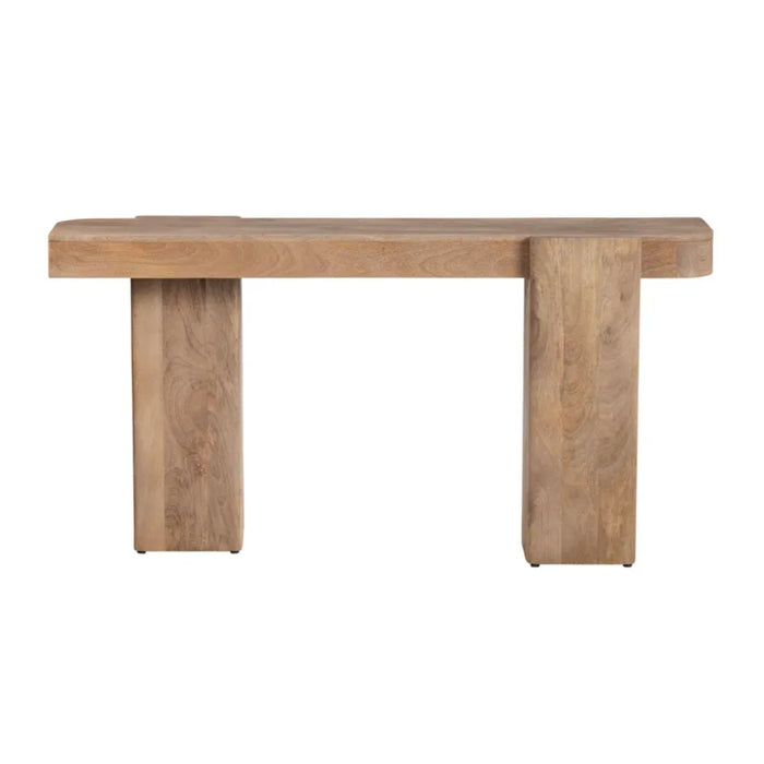 Lafayette Wood Pedestal Console Table Crestview Collection