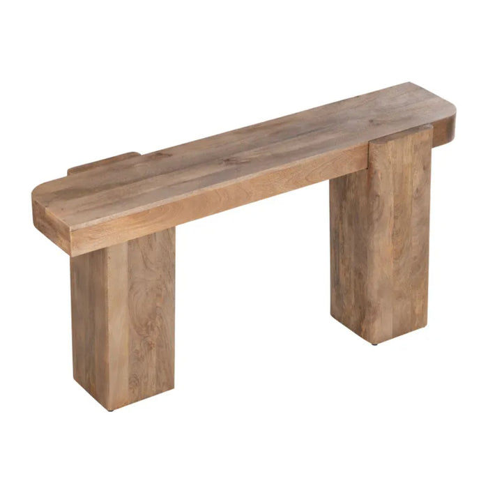 Lafayette Wood Pedestal Console Table Crestview Collection