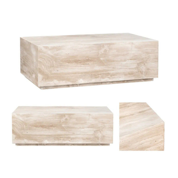 Palermo Travertine Rectangle Coffee Table Crestview Collection