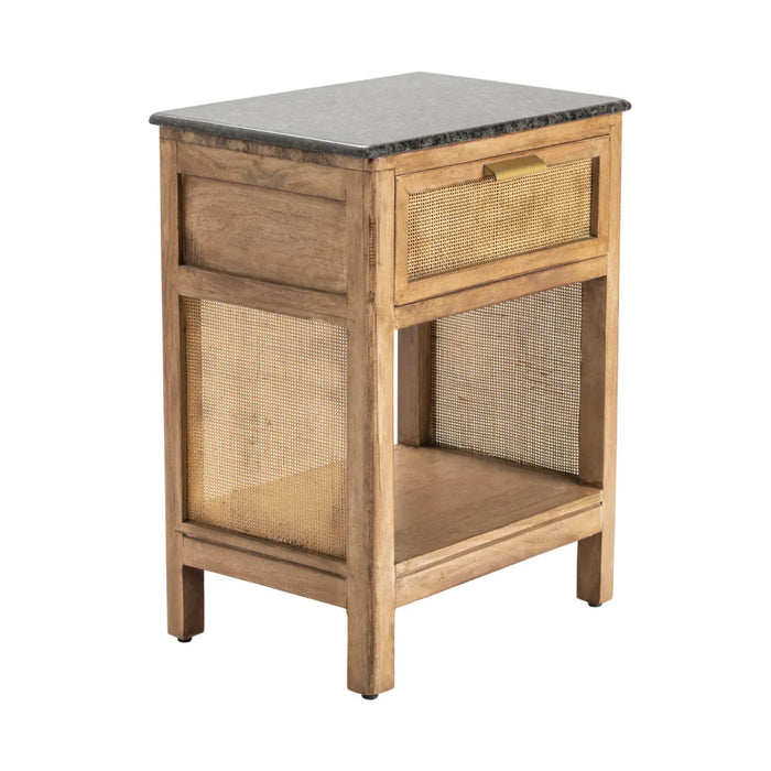 Palos Rectangle Rustic Granite End Table Crestview Collection