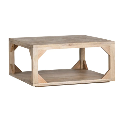 Willow Brook Square Wood Rustic Coffee Table Crestview Collection