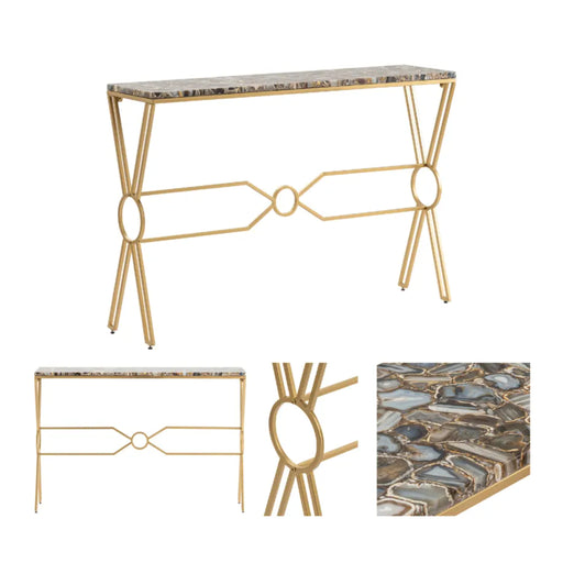 Kendall Modern Agate Console Table Crestview Collection