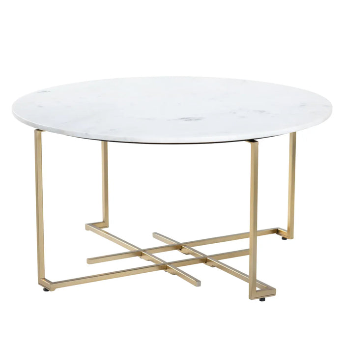 Pembroke Round Marble Coffee Table Crestview Collection