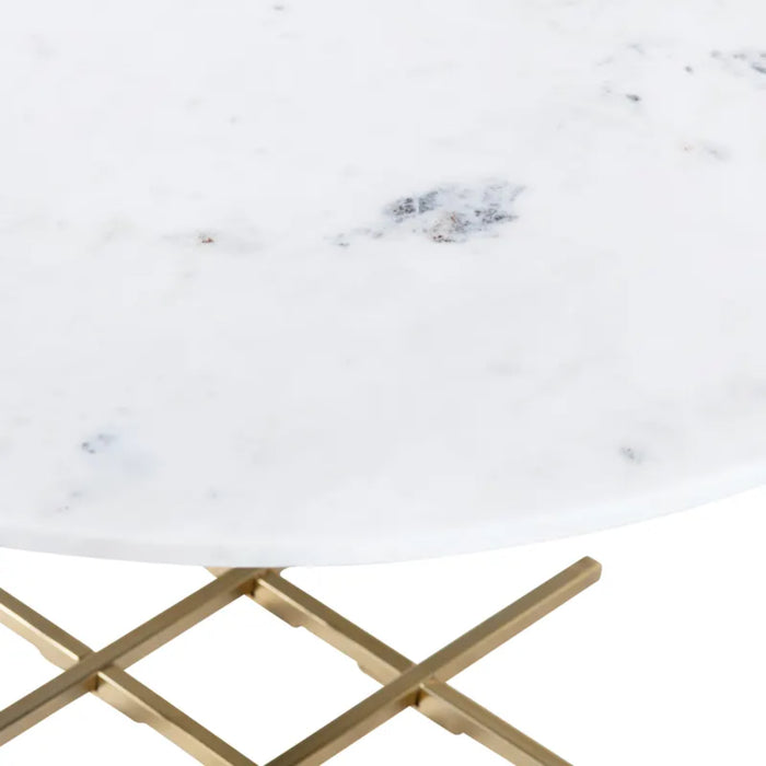 Pembroke Round Marble Coffee Table Crestview Collection