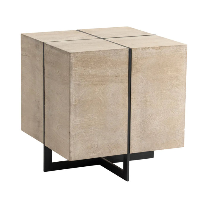 Rivera Square Mango Wood End Table Crestview Collection