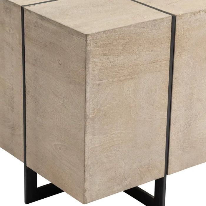 Rivera Square Mango Wood End Table Crestview Collection