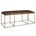 Hammond Modern Leather Ottoman Bench Crestview Collection