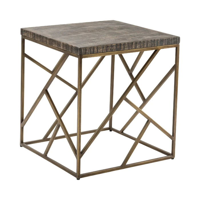 Wyndham Square Mango Wood End Table Crestview Collection