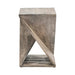 Kanis Square Rustic Wood Twist End Table Crestview Collection