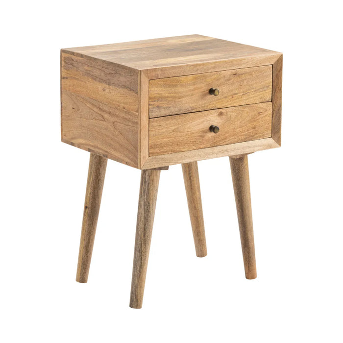 Rigley Square 2-Drawer Wood End Table Crestview Collection