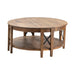 Sutton Creek Round Wood Rustic Coffee Table Crestview Collection