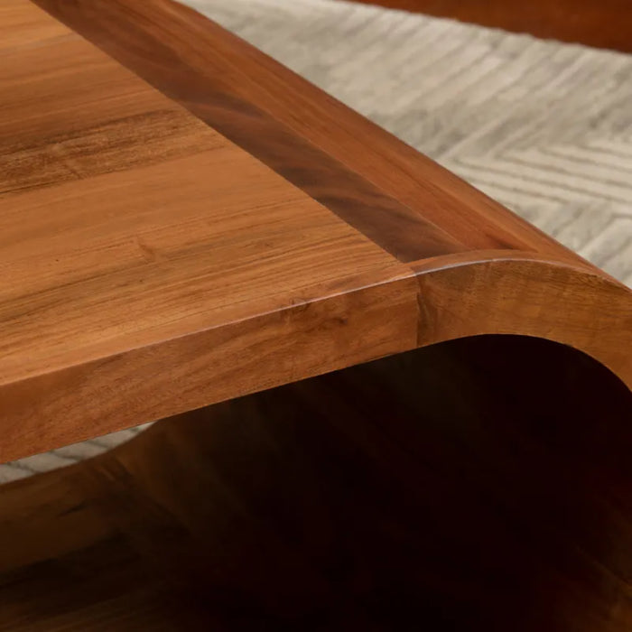 Infinity Unique Acacia Wood Rustic Coffee Table Crestview Collection