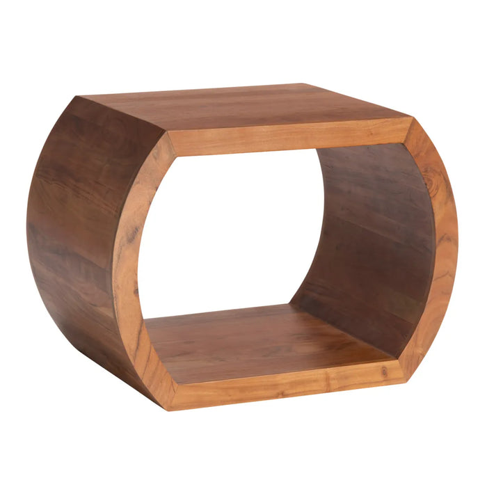 Infinity Acacia Wood Rustic End Table Crestview Collection