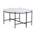 Talley Round White Marble Coffee Table Crestview Collection