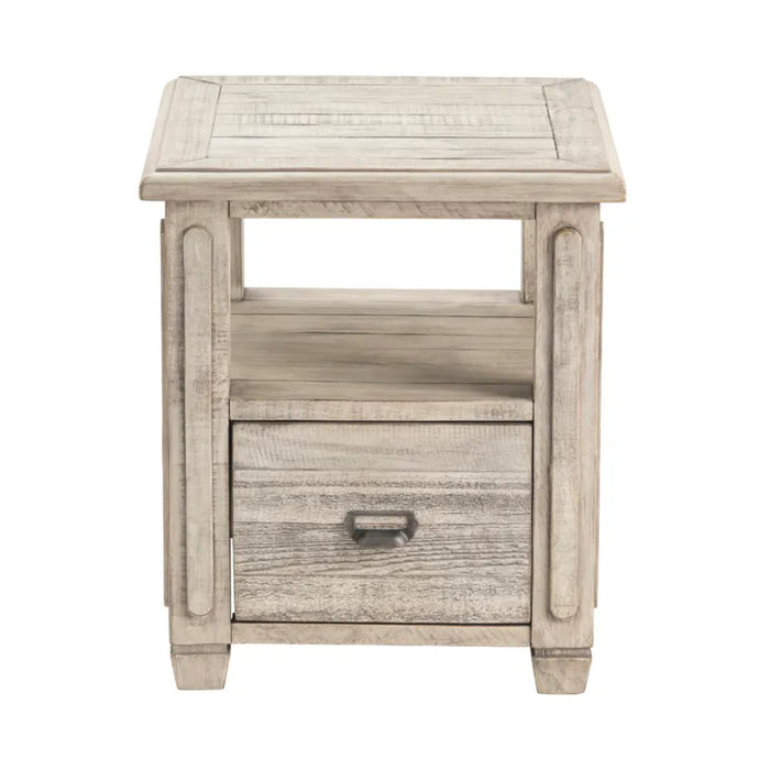 Pembroke Plantation 1-Drawer Wood End Table Crestview Collection